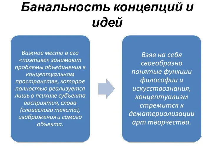 Банальность концепций и идей