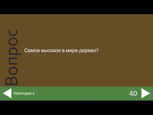 Самое высокое в мире дерево? 40 Категория 4