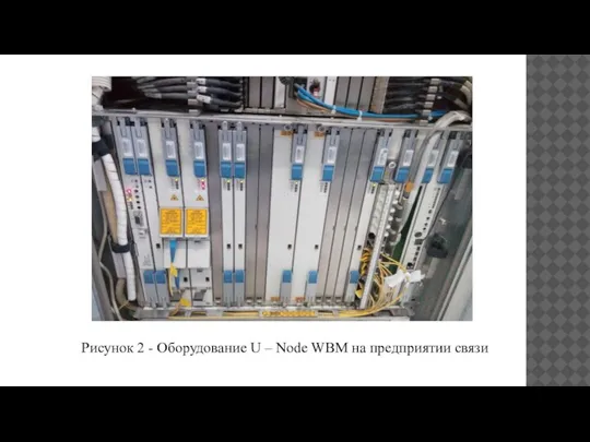 Рисунок 2 - Оборудование U – Node WBM на предприятии связи