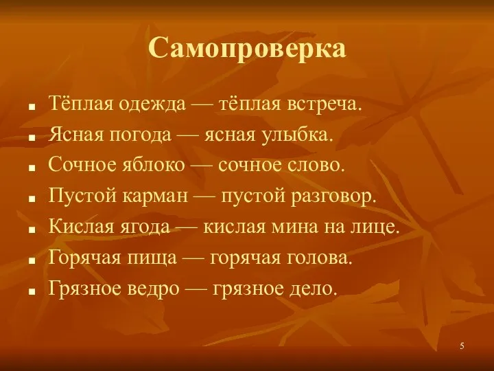 Самопроверка Тёплая одежда — тёплая встреча. Ясная погода — ясная улыбка. Сочное