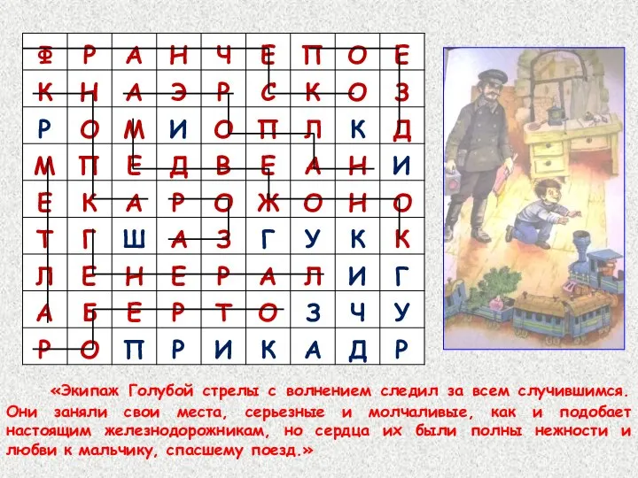 «Экипаж Голубой стрелы с волнением следил за всем случившимся. Они заняли свои