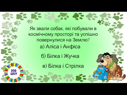 Як звали собак, які побували в космічному просторі та успішно повернулися на