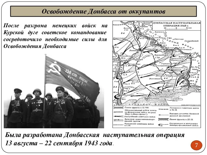 Освобождение Донбасса от оккупантов После разгрома немецких войск на Курской дуге советское