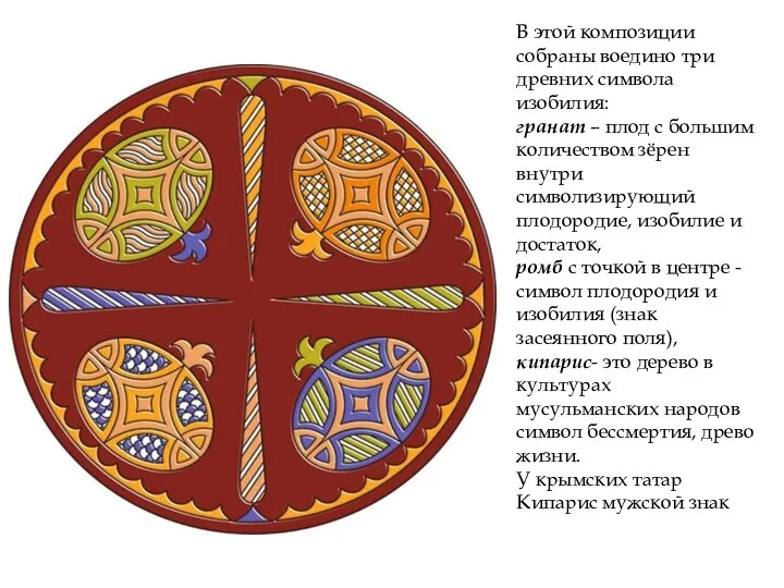 В этой композиции собраны воедино три древних символа изобилия: гранат – плод