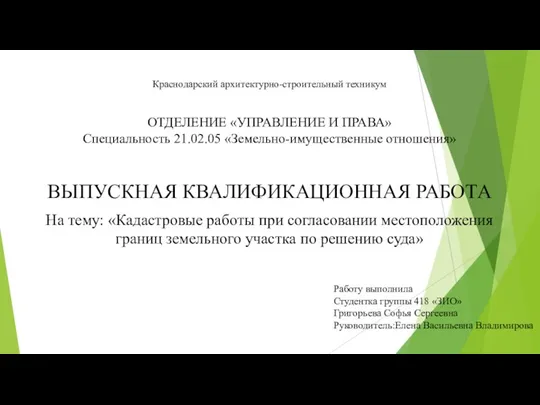 Кадастровые работы при согласовании местоположения границ земельного участка по решению суда