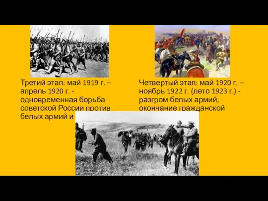 Третий этап: май 1919 г. – апрель 1920 г. - одновременная борьба