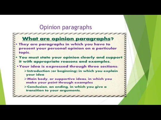 Opinion paragraphs