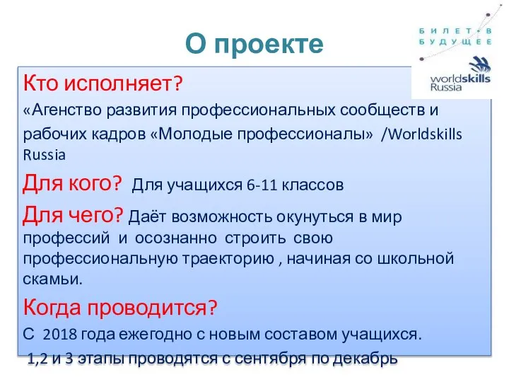 О проекте Кто исполняет? «Агенство развития профессиональных сообществ и рабочих кадров «Молодые