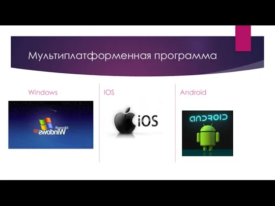 Мультиплатформенная программа Windows IOS Android