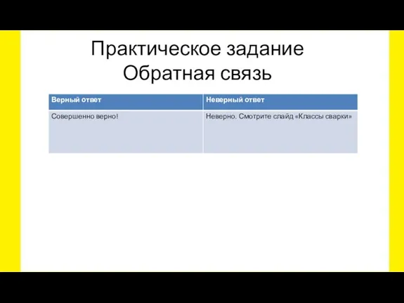 Практическое задание Обратная связь