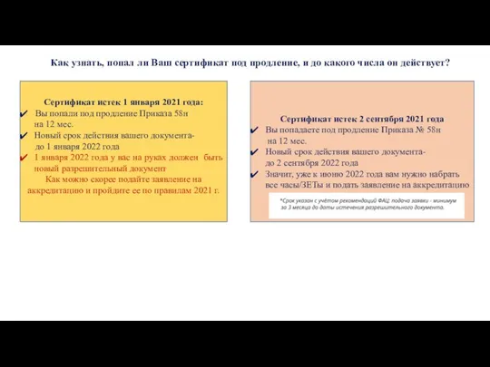 Как узнать, попал ли Ваш сертификат под продление, и до какого числа