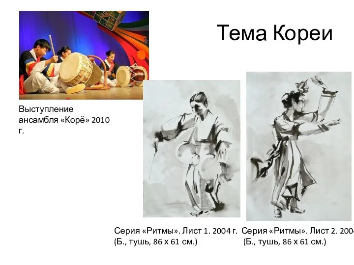 Тема Кореи Серия «Ритмы». Лист 1. 2004 г. (Б., тушь, 86 х