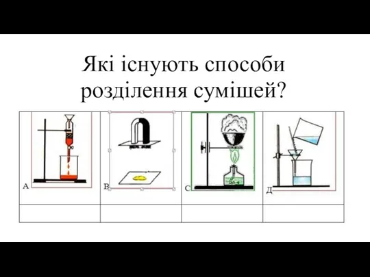 Які існують способи розділення сумішей?