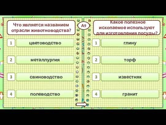 свиноводство глину цветоводство металлургия полеводство 1 2 3 4 Что является названием