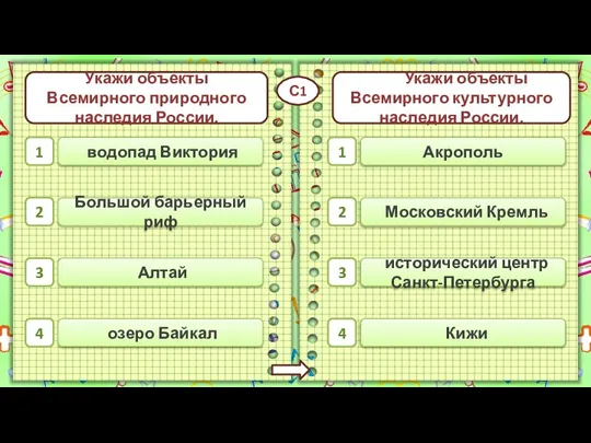 Кижи Московский Кремль озеро Байкал исторический центр Санкт-Петербурга Акрополь Алтай водопад Виктория