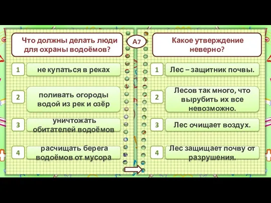 расчищать берега водоёмов от мусора Лесов так много, что вырубить их все