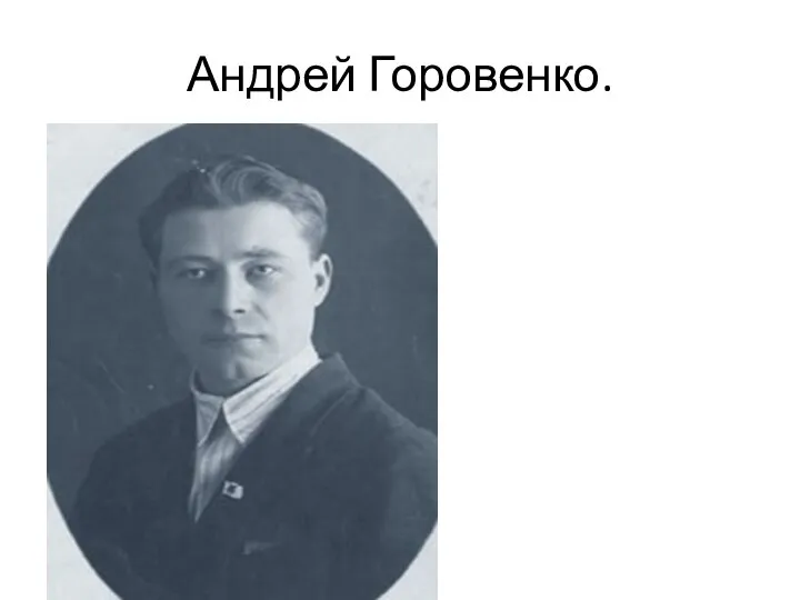 Андрей Горовенко.