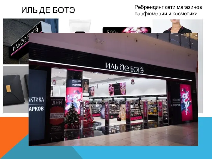 ИЛЬ ДЕ БОТЭ Ребрендинг сети магазинов парфюмерии и косметики