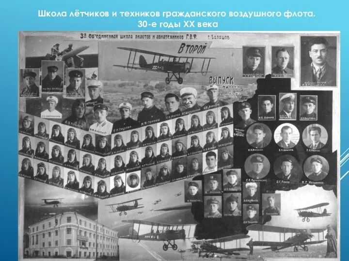Школа лётчиков и техников гражданского воздушного флота. 30-е годы XX века