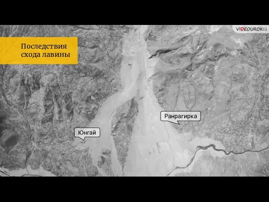 Последствия схода лавины Юнгай Ранрагирка