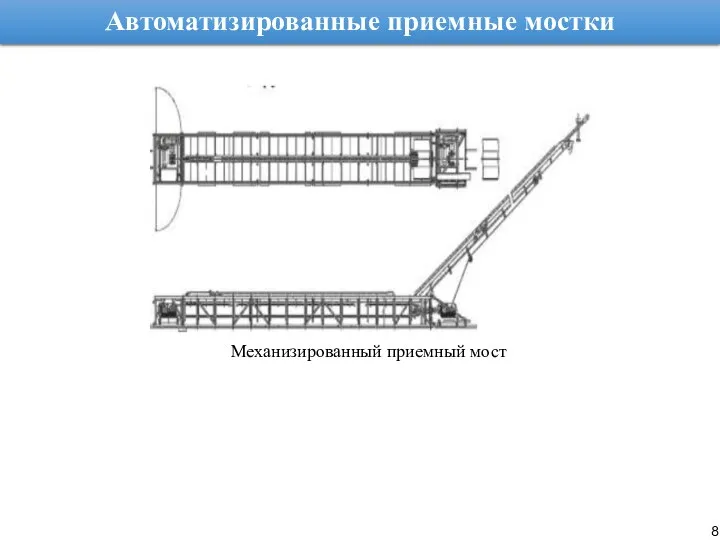 Автоматизированные приемные мостки Механизированный приемный мост