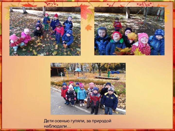 Дети осенью гуляли, за природой наблюдали…