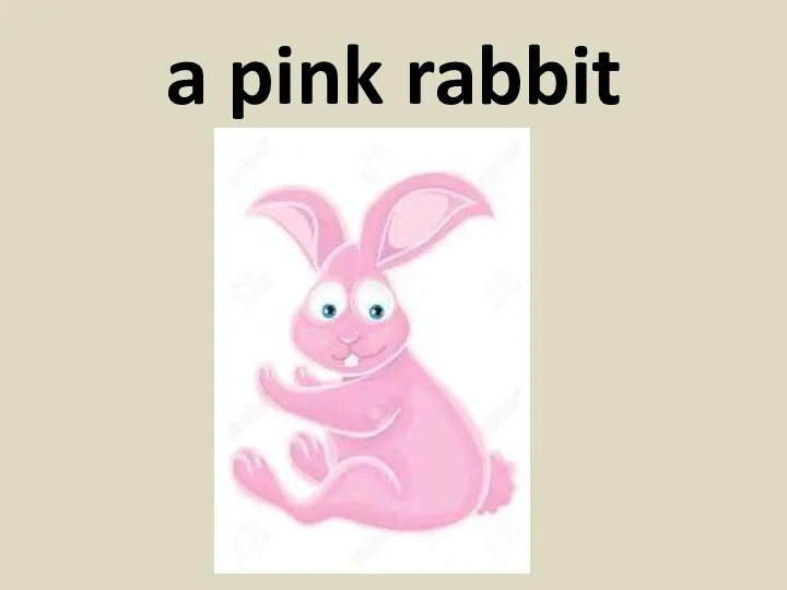 a pink rabbit