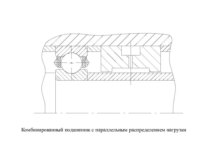 Комбинированный подшипник с параллельным распределением нагрузки