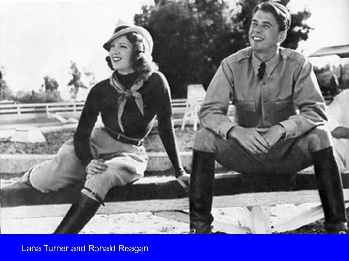 Lana Turner and Ronald Reagan