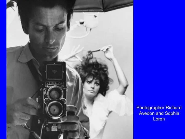 Photographer Richard Avedon and Sophia Loren