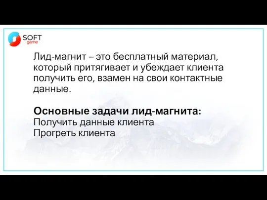 Лид-магнит – это бесплатный материал, который притягивает и убеждает клиента получить его,