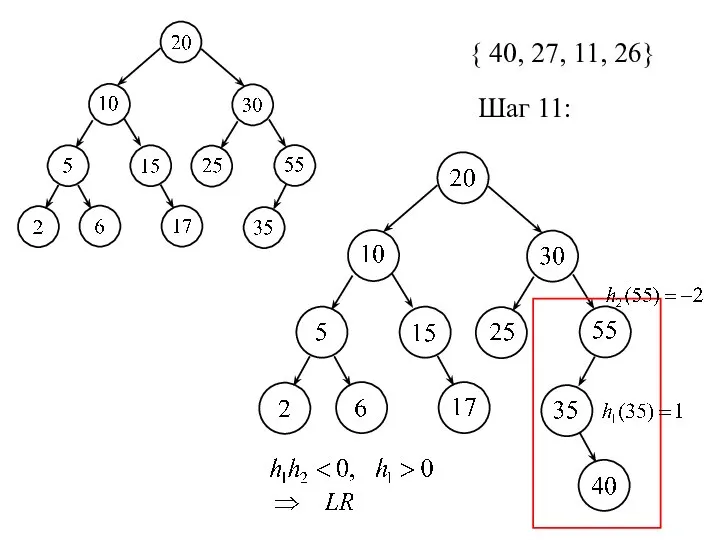 { 40, 27, 11, 26} Шаг 11: