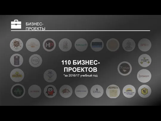 110 БИЗНЕС-ПРОЕКТОВ *за 2016/17 учебный год БИЗНЕС-ПРОЕКТЫ