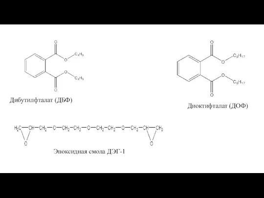 Дибутилфталат (ДБФ) Эпоксидная смола ДЭГ-1 Диоктифталат (ДОФ)