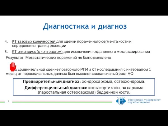 Диагностика и диагноз КТ тазовых конечностей для оценки пораженного сегмента кости и