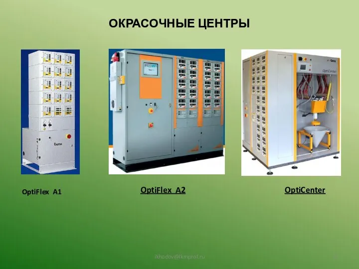 ОКРАСОЧНЫЕ ЦЕНТРЫ ikhodov@lkmprof.ru OptiFlex A1 OptiFlex A2-AS07 OptiFlex A2 OptiCenter