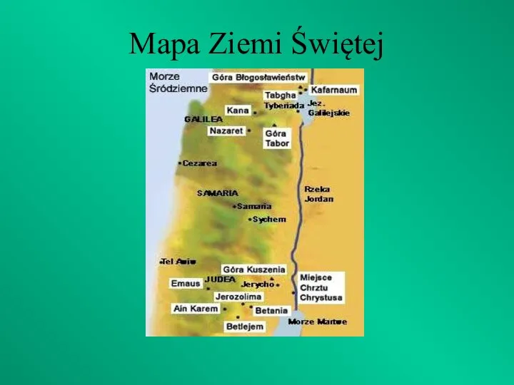 Mapa Ziemi Świętej