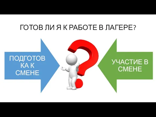 ГОТОВ ЛИ Я К РАБОТЕ В ЛАГЕРЕ?