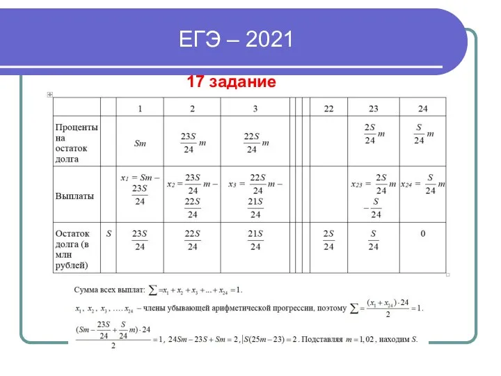 ЕГЭ – 2021 17 задание