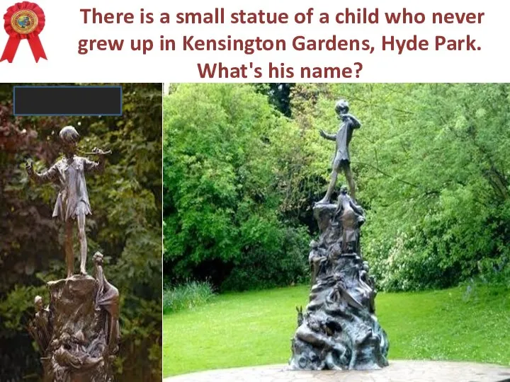 There is a small statue of a child who never grew up