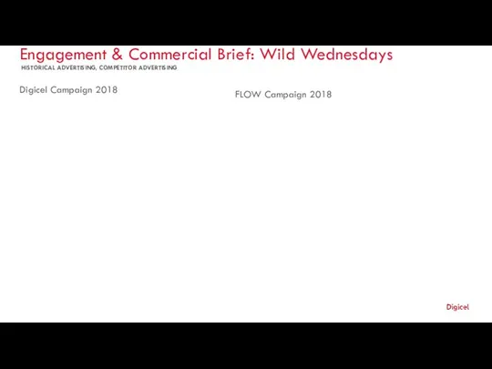 Engagement & Commercial Brief: Wild Wednesdays HISTORICAL ADVERTISING, COMPETITOR ADVERTISING Digicel Campaign 2018 FLOW Campaign 2018