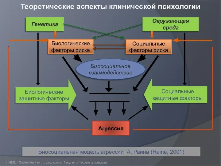 Теоретические аспекты клинической психологии НИМБ. Клиническая психология. Теоретические аспекты. Генетика Окружающая среда