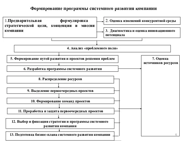 Формирование программы системного развития компании