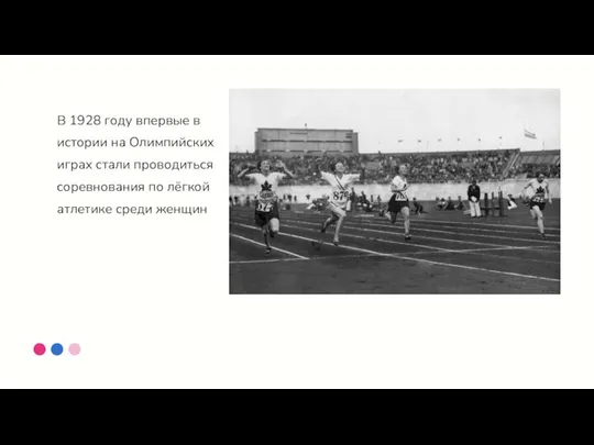 В 1928 году впервые в истории на Олимпийских играх стали проводиться соревнования