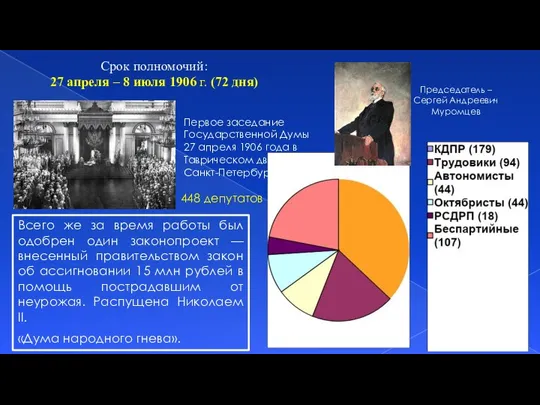 Всего же за время работы был одобрен один законопроект — внесенный правительством