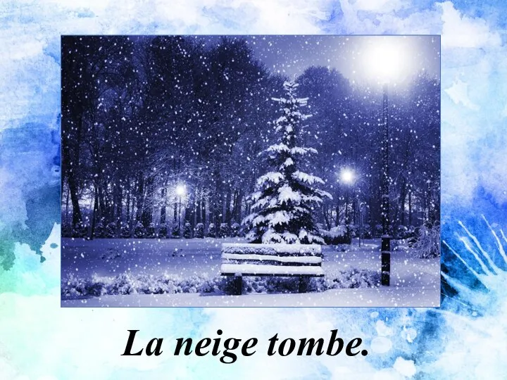 La neige tombe.