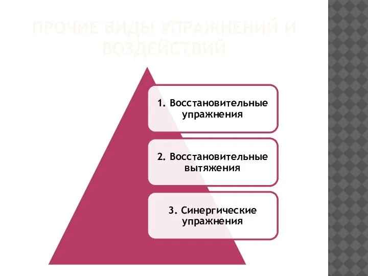 ПРОЧИЕ ВИДЫ УПРАЖНЕНИЙ И ВОЗДЕЙСТВИЙ