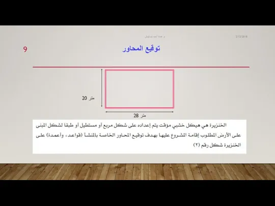 توقيع المحاور 2/12/2018 م. عماد أحمد بنسليمان 20 متر 28 متر