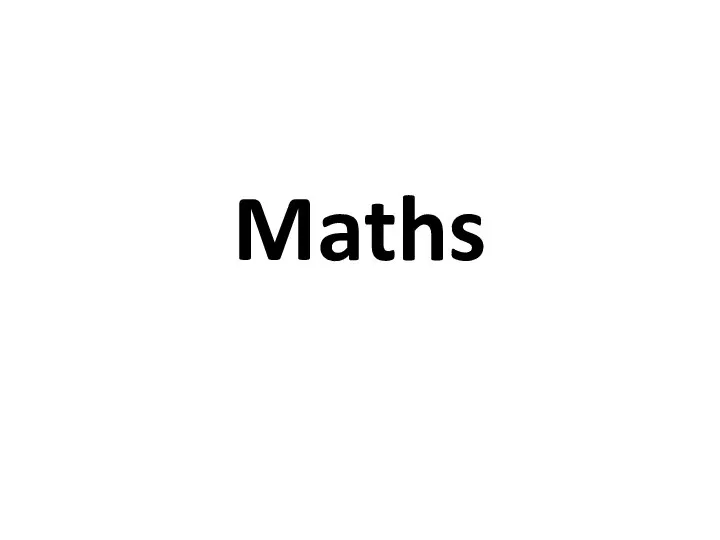 Maths