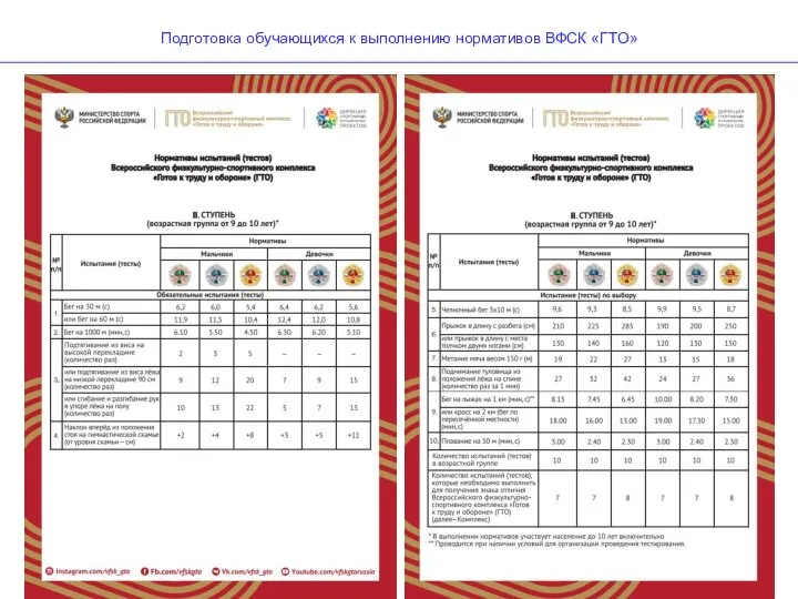 Подготовка обучающихся к выполнению нормативов ВФСК «ГТО»
